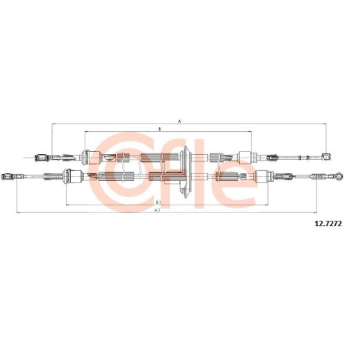 Seilzug Schaltgetriebe Cofle 12.7272 für Fiat