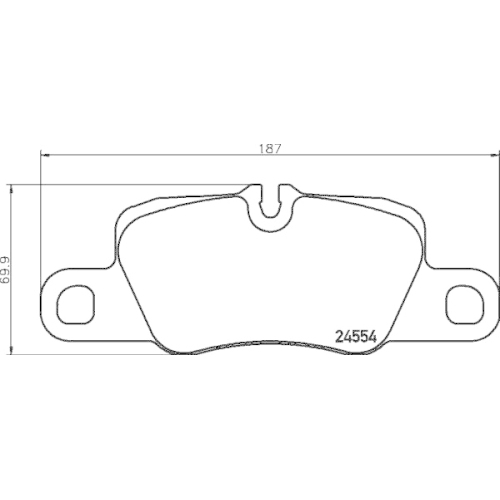 Bremsbelagsatz Scheibenbremse Hella Pagid 8DB 355 015-651 für Porsche