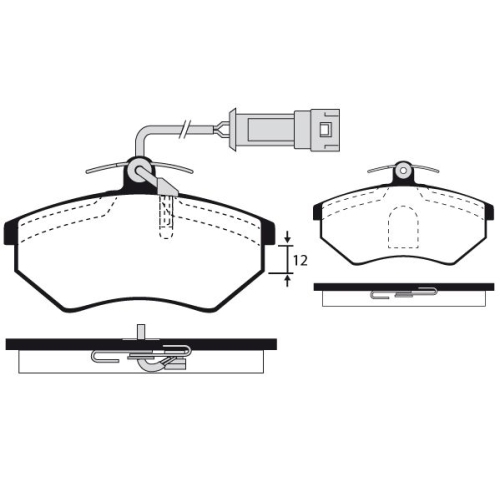 Bremsbelagsatz Scheibenbremse Raicam RA.0310.5 für VW Vorderachse