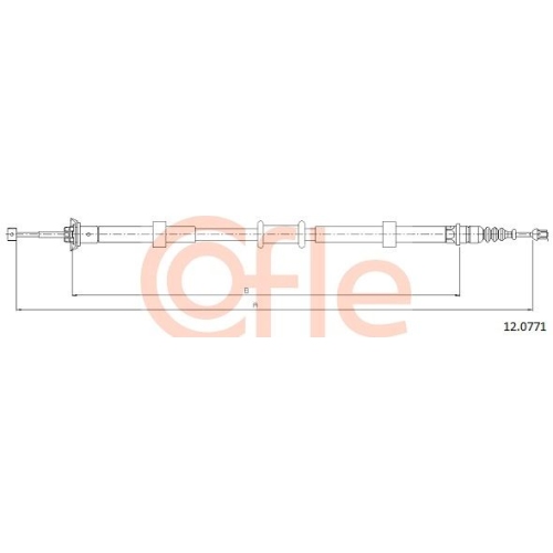 Seilzug Feststellbremse Cofle 12.0771 für Fiat Hinten Links