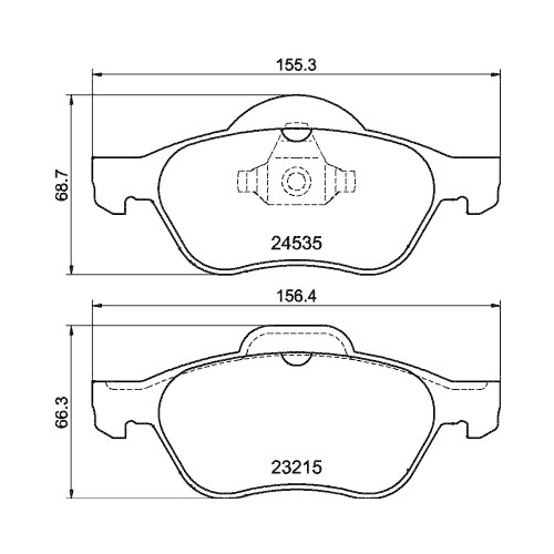 Bremsbelagsatz Scheibenbremse Hella Pagid 8DB 355 013-271 für Renault