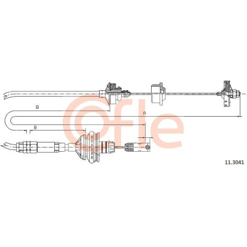 Seilzug Kupplungsbetätigung Cofle 11.3041 für Peugeot