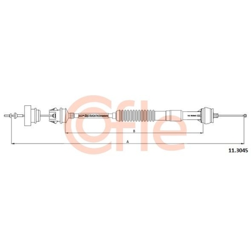Seilzug Kupplungsbetätigung Cofle 11.3045 für Peugeot
