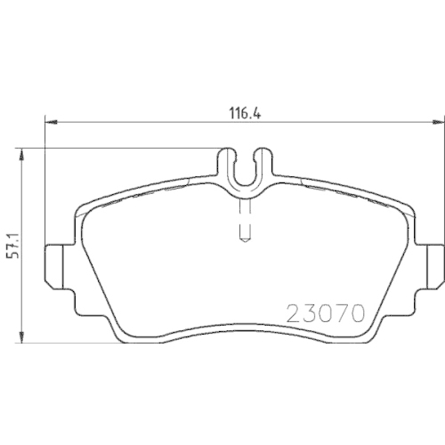 Bremsbelagsatz Scheibenbremse Hella Pagid 8DB 355 018-311 für Mercedes Benz