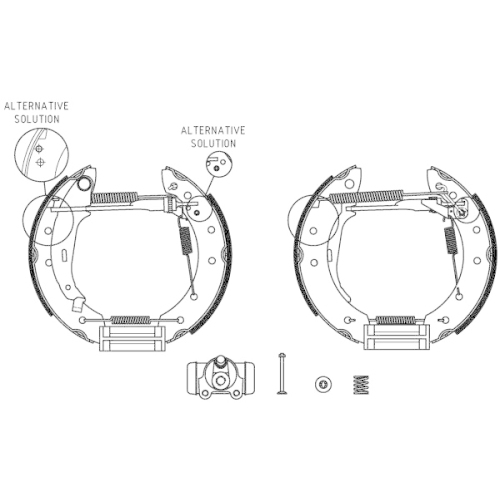 Bremsbackensatz Hella Pagid 8DB 355 004-431 Shoe Kit Pro für Citroën Peugeot