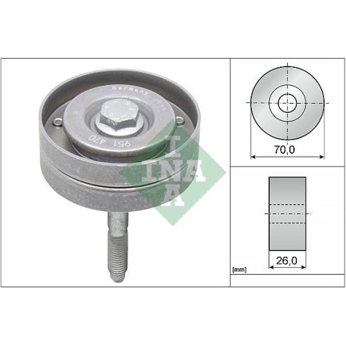 Umlenk /führungsrolle Keilrippenriemen Ina 532 0596 10 für Audi Seat Skoda VW