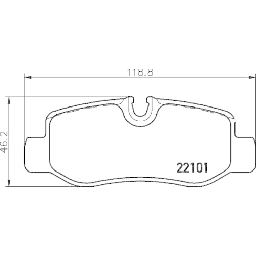 Bremsbelagsatz Scheibenbremse Hella Pagid 8DB 355 021-761 für Mercedes Benz