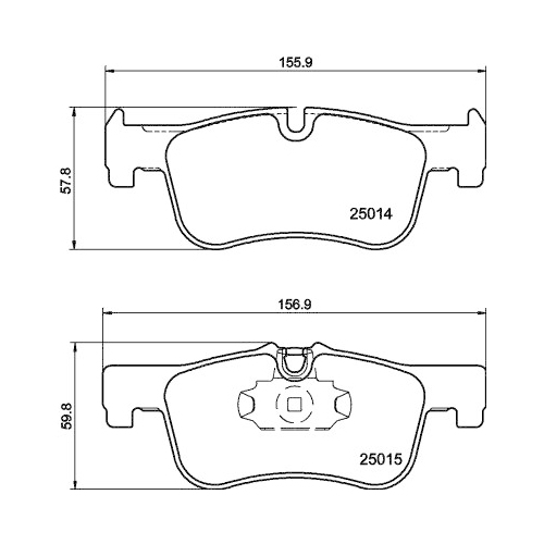 Bremsbelagsatz Scheibenbremse Hella Pagid 8DB 355 020-201 für Bmw Vorderachse