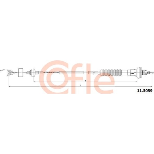 Seilzug Kupplungsbetätigung Cofle 11.3059 für Peugeot