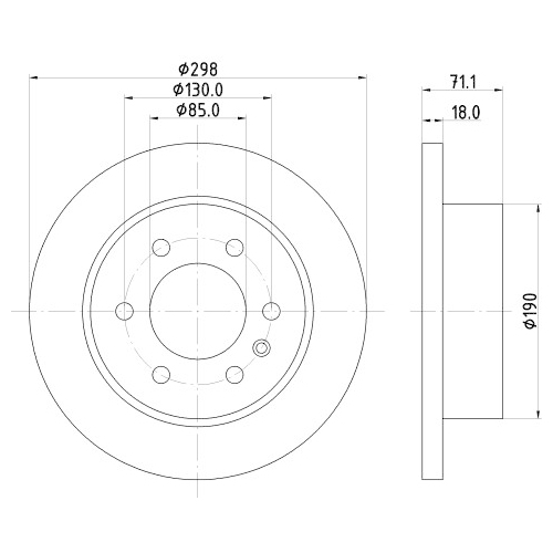 Hella Pagid 2X Bremsscheibe Pro für Mercedes Benz