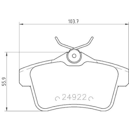 Bremsbelagsatz Scheibenbremse Hella Pagid 8DB 355 014-531 für Citroën Peugeot