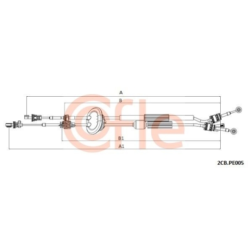 Seilzug Schaltgetriebe Cofle 2CB.PE005 für Citroën Peugeot