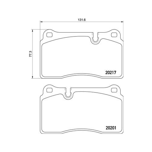 Bremsbelagsatz Scheibenbremse Brembo P02002 Prime Line für Aston Martin