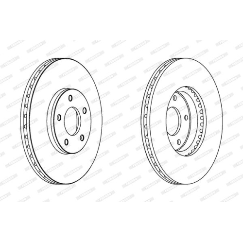 2 Bremsscheibe FERODO DDF1478 PREMIER für DAIMLER JAGUAR, Vorderachse