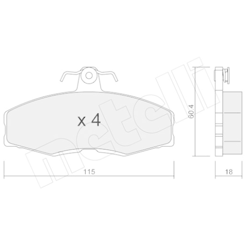 Bremsbelagsatz Scheibenbremse Metelli 22-0039-0 für Ford Seat Skoda VW