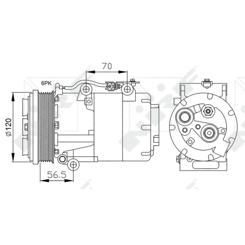 Compressore Climatizzatore Nrf 32250 Easy Fit per Ford Volvo