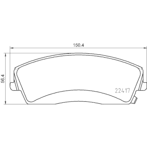 Bremsbelagsatz Scheibenbremse Hella Pagid 8DB 355 025-001 für Chrysler Dodge