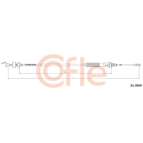 Seilzug Kupplungsbetätigung Cofle 11.3924 für Citroën Fiat Peugeot