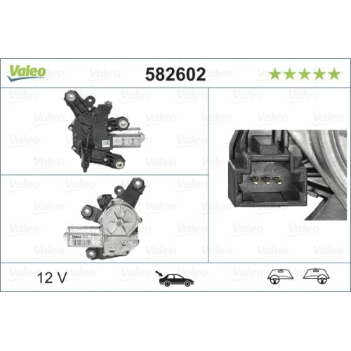 Wischermotor Valeo 582602 Original Teil für Renault Dacia Hinten