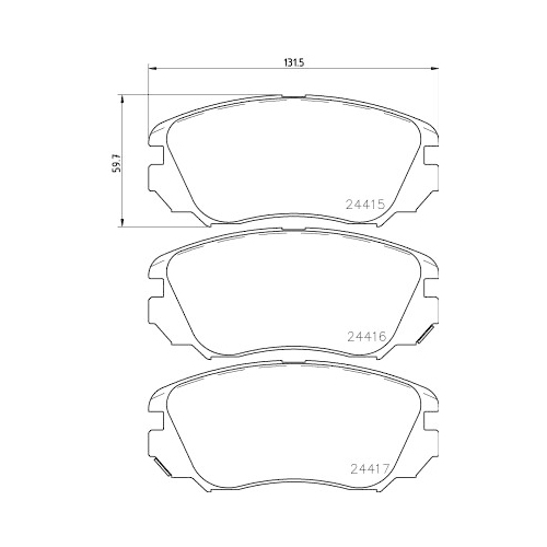 Bremsbelagsatz Scheibenbremse Hella Pagid 8DB 355 013-051 für Gmc Opel Saab