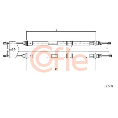 Seilzug Feststellbremse Cofle 11.5453 für Ford Mazda Hinten