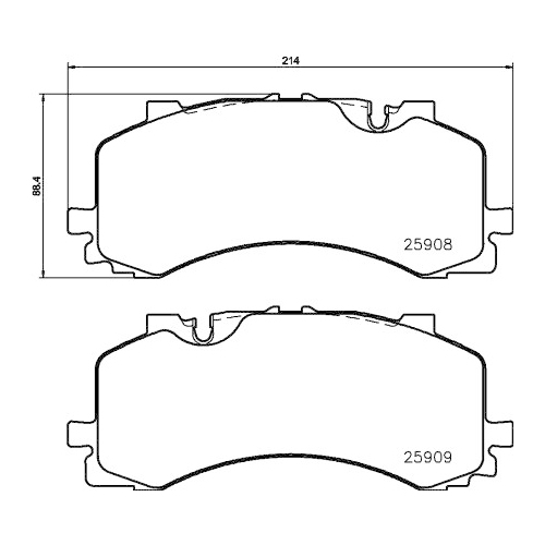 Bremsbelagsatz Scheibenbremse Hella Pagid 8DB 355 036-471 für Audi Seat Skoda VW