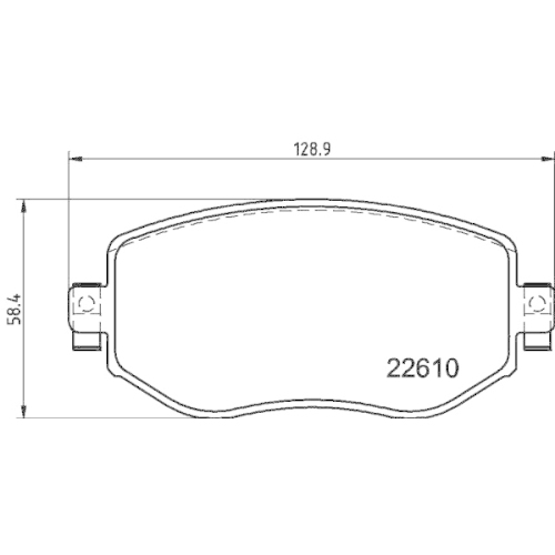 Bremsbelagsatz Scheibenbremse Hella Pagid 8DB 355 025-851 für Renault