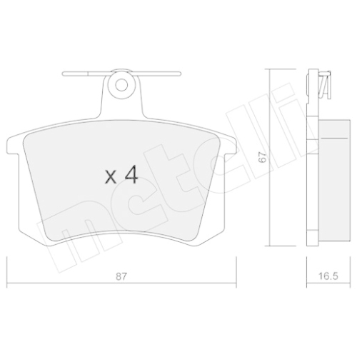 Bremsbelagsatz Scheibenbremse Metelli 22-0048-0 für Alfa Romeo Audi Fiat Lancia