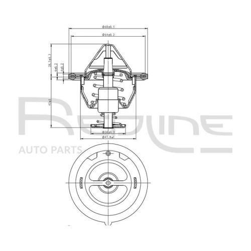 Thermostat Kühlmittel Red-line 55KI004 für Isuzu Mazda Mitsubishi Nissan Hyundai