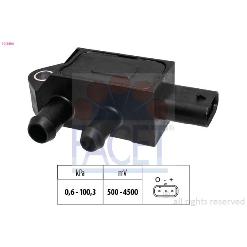 Sensor Abgasdruck Facet 10.3404 Made In Italy - Oe Equivalent für Opel Vauxhall