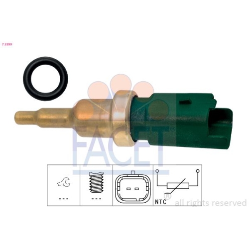 Sensor Kühlmitteltemperatur Facet 7.3399 Made In Italy - Oe Equivalent für Opel