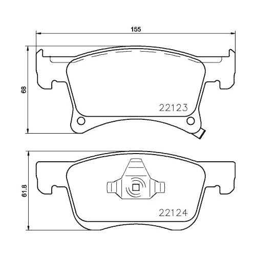 Bremsbelagsatz Scheibenbremse Hella Pagid 8DB 355 023-021 für Opel Vauxhall