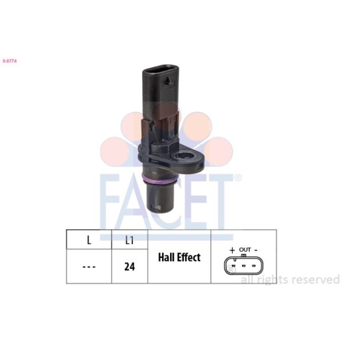 Sensor Nockenwellenposition Facet 9.0774 Oe Equivalent für Audi Man Seat Skoda