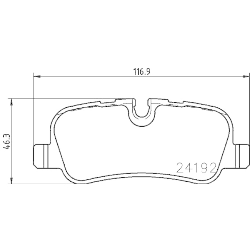 Bremsbelagsatz Scheibenbremse Hella Pagid 8DB 355 011-981 für Land Rover