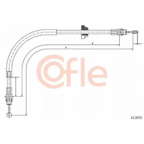 Seilzug Feststellbremse Cofle 11.5571 für Ford Vorne