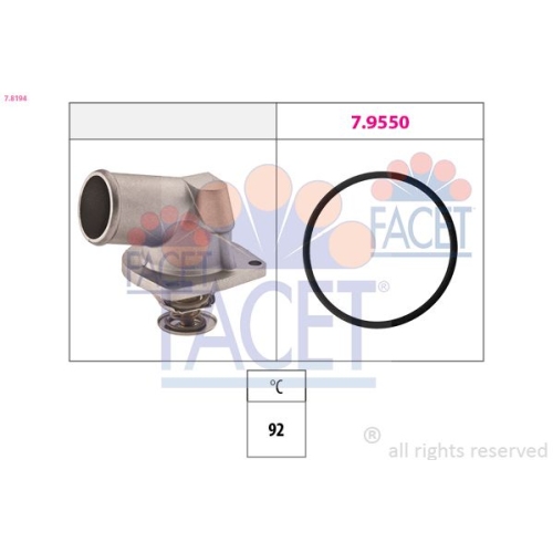 Thermostat Kühlmittel Facet 7.8194 Made In Italy - Oe Equivalent für Opel Holden
