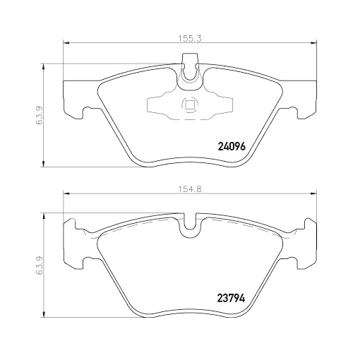 Bremsbelagsatz Scheibenbremse Hella Pagid 8DB 355 011-941 für Bmw Vorderachse