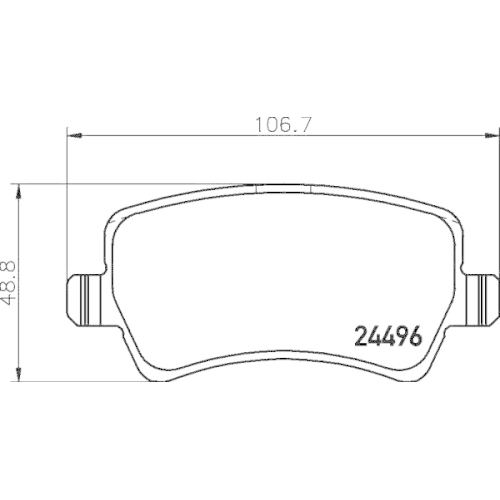 Bremsbelagsatz Scheibenbremse Hella Pagid 8DB 355 025-401 für Ford Volvo