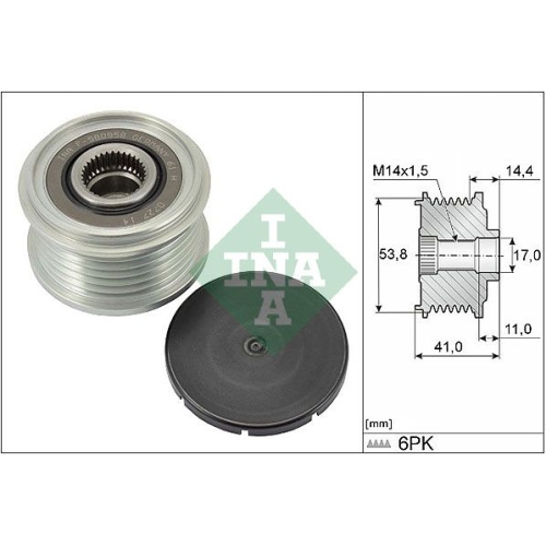 Generatorfreilauf Ina 535 0304 10 für Citroën Fiat Opel Peugeot Vauxhall Jeep