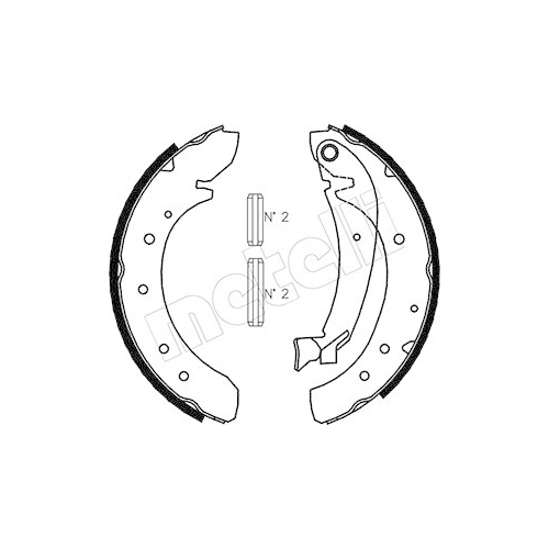 Bremsbackensatz Metelli 53-0073 für Citroën Fiat Peugeot Hinterachse