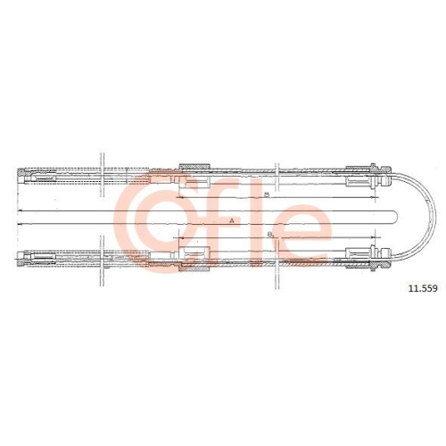 Seilzug Feststellbremse Cofle 11.559 für Ford Hinten