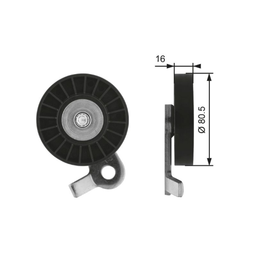 Spannrolle Keilrippenriemen Gates T39060 Drivealign® für Fiat