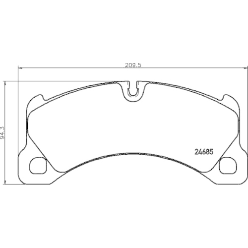 Bremsbelagsatz Scheibenbremse Hella Pagid 8DB 355 015-131 für Porsche