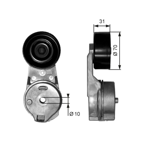 Riemenspanner Keilrippenriemen Gates T39065 Drivealign® für VW