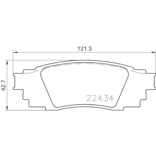 Bremsbelagsatz Scheibenbremse Hella Pagid 8DB 355 025-121 für Toyota Lexus