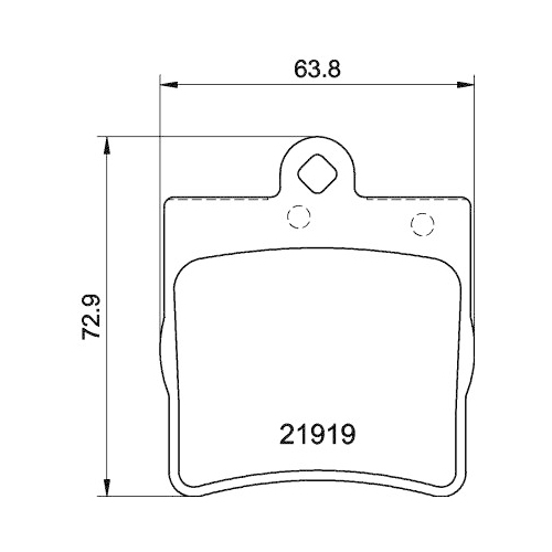 Bremsbelagsatz Scheibenbremse Hella Pagid 8DB 355 008-961 für Mercedes Benz