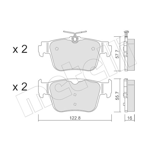 Bremsbelagsatz Scheibenbremse Metelli 22-1317-0 für Audi Seat Skoda VW Cupra