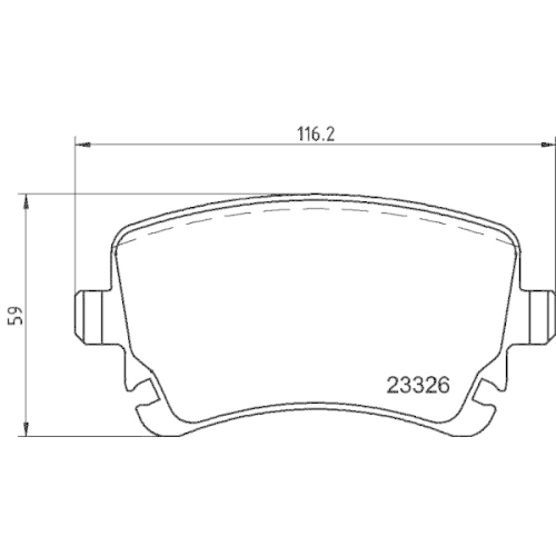 Bremsbelagsatz Scheibenbremse Hella Pagid 8DB 355 010-971 für Audi Seat Skoda VW