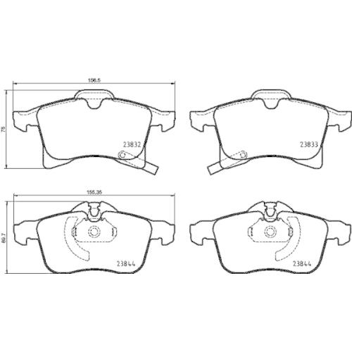 Bremsbelagsatz Scheibenbremse Hella Pagid 8DB 355 025-191 für Opel Vauxhall