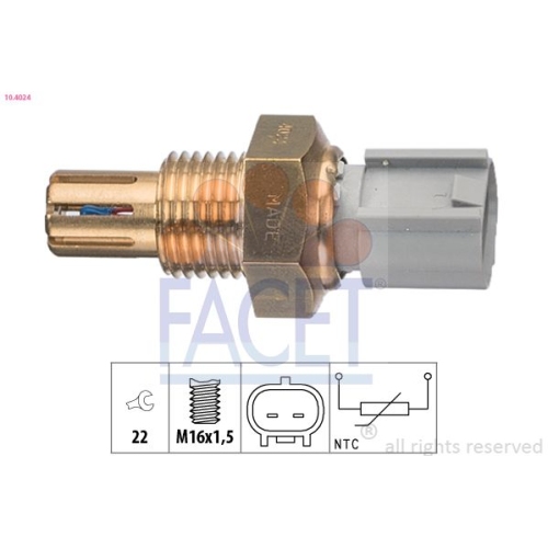 Sensor Ansauglufttemperatur Facet 10.4024 Made In Italy - Oe Equivalent für